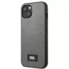 Karl Lagerfeld Saffiano Plaque Hard Case für Apple iPhone 13 Mini 5,4 Zoll - Silber