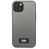 Karl Lagerfeld Saffiano Plaque Hard Case für Apple iPhone 13 Mini 5,4 Zoll - Silber