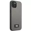 Karl Lagerfeld Saffiano Plaque Hard Case für Apple iPhone 13 Mini 5,4 Zoll - Silber