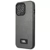 Karl Lagerfeld KLHCP13LSFMP2DG Saffiano Plaque Hard Case für iPhone 13 Pro / 13 6,1 inch - Silber