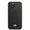 Karl Lagerfeld KLHCP13SSFMP2K Saffiano Plaque Hard Case für iPhone 13 mini, Schwarz
