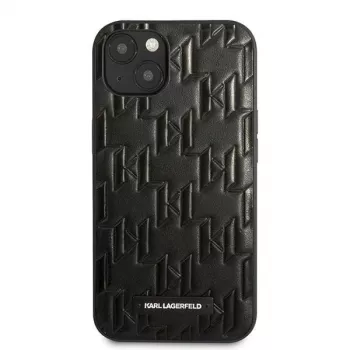 Karl Lagerfeld KLHCP13SMNMP1K iPhone 13 Mini 5,4 inch Hard Case Black Monogram Plaque