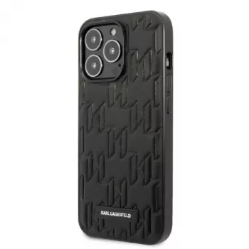 Karl Lagerfeld KLHCP13XMNMP1K iPhone 13 Pro Max 6.7 Hard Case Black Monogram Plaque