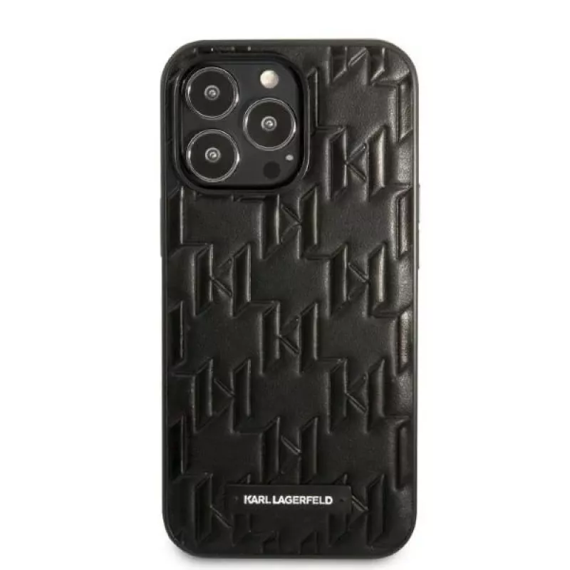 Karl Lagerfeld KLHCP13XMNMP1K iPhone 13 Pro Max 6.7 Hard Case Black Monogram Plaque