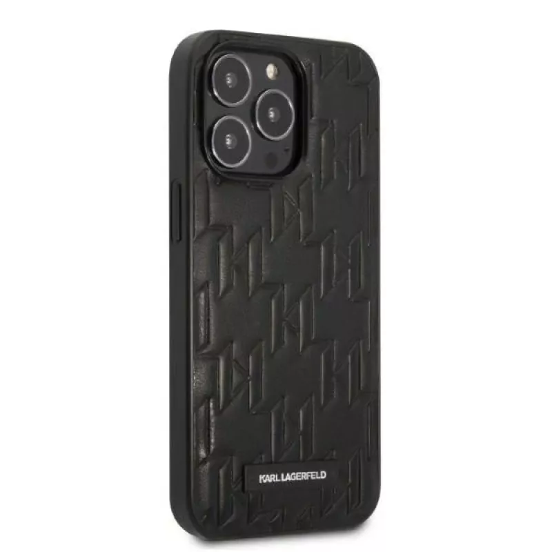 Karl Lagerfeld KLHCP13XMNMP1K iPhone 13 Pro Max 6.7 Hard Case Black Monogram Plaque