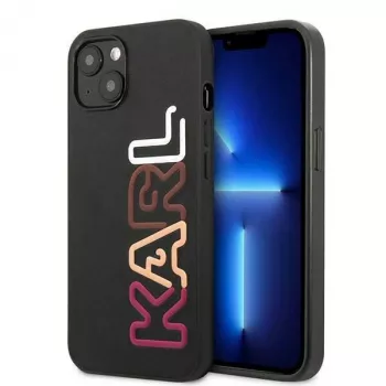 Karl Lagerfeld KLHCP13SPCOBK Ikonik Saffiano Multipink Hard Case für Apple iPhone 13 Mini 5,4 inch Schwarz