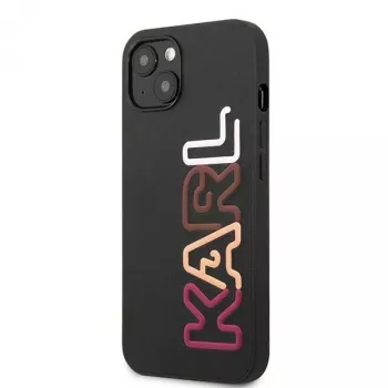 Karl Lagerfeld KLHCP13SPCOBK Ikonik Saffiano Multipink Hard Case für Apple iPhone 13 Mini 5,4 inch Schwarz