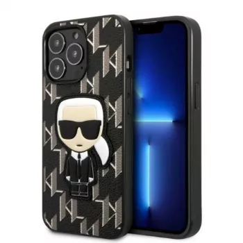 Karl Lagerfeld KLHCP13LPMNIKBK Hard Case für iPhone 13 Pro / 13 6,1 inch Schwarz Monogram Ikonik Patch