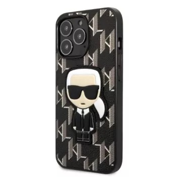 Karl Lagerfeld KLHCP13LPMNIKBK Hard Case für iPhone 13 Pro / 13 6,1 inch Schwarz Monogram Ikonik Patch