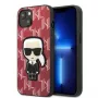 Karl Lagerfeld KLHCP13SPMNIKPI Hard Case für Apple iPhone 13 mini 5,4 Zoll Rot Monogram Ikonik Patch