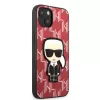 Karl Lagerfeld KLHCP13MPMNIKPI Hard Case für iPhone 13 / 14 6,1 inch Rot Monogram Ikonik Patch