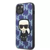 Karl Lagerfeld iPhone 13/14/15 6,1 inch Hardcase Blue Monogram Ikonik Patch