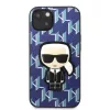 Karl Lagerfeld iPhone 13/14/15 6,1 inch Hardcase Blue Monogram Ikonik Patch