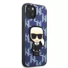 Karl Lagerfeld iPhone 13/14/15 6,1 inch Hardcase Blue Monogram Ikonik Patch