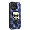 Karl Lagerfeld KLHCP13LPMNIKBL iPhone 13 Pro / 13 6.1 Hardcase Blue Monogram Ikonik Patch
