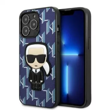 Karl Lagerfeld KLHCP13XPMNIKBL iPhone 13 Pro Max 6,7 inch Hardcase Blau Monogram Ikonik Patch