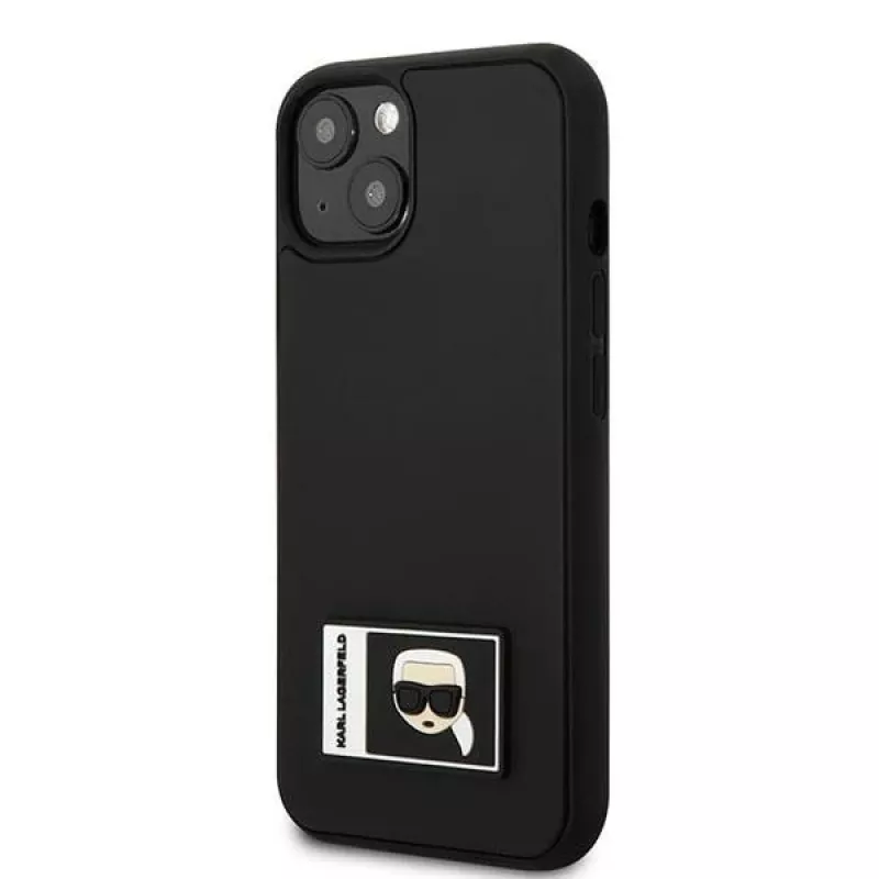 Karl Lagerfeld KLHCP13S3DKPK Ikonik Patch Hard Case für iPhone 13 mini, Schwarz