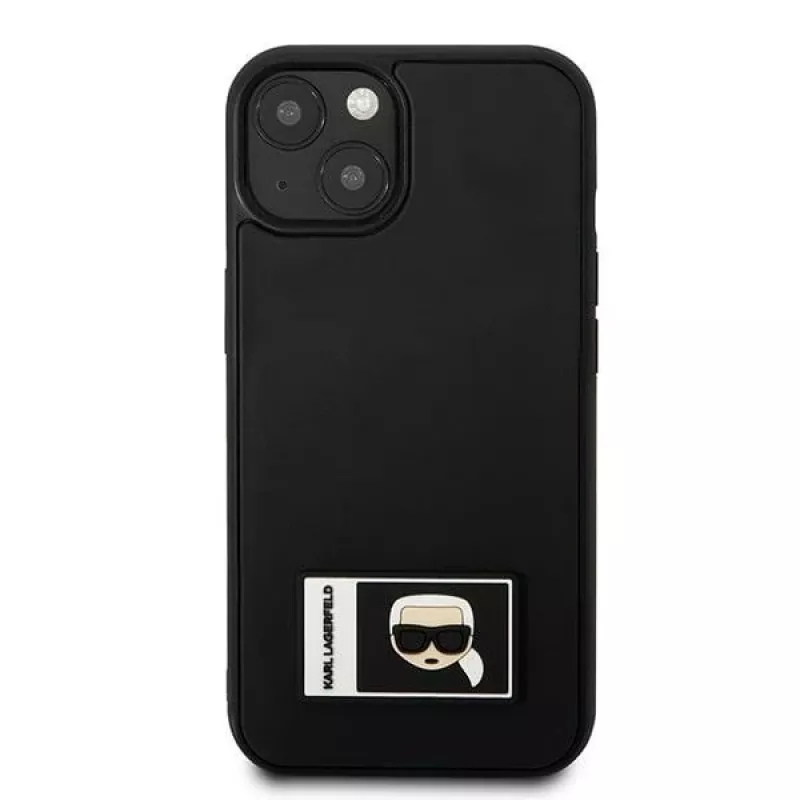 Karl Lagerfeld KLHCP13S3DKPK Ikonik Patch Hard Case für iPhone 13 mini, Schwarz