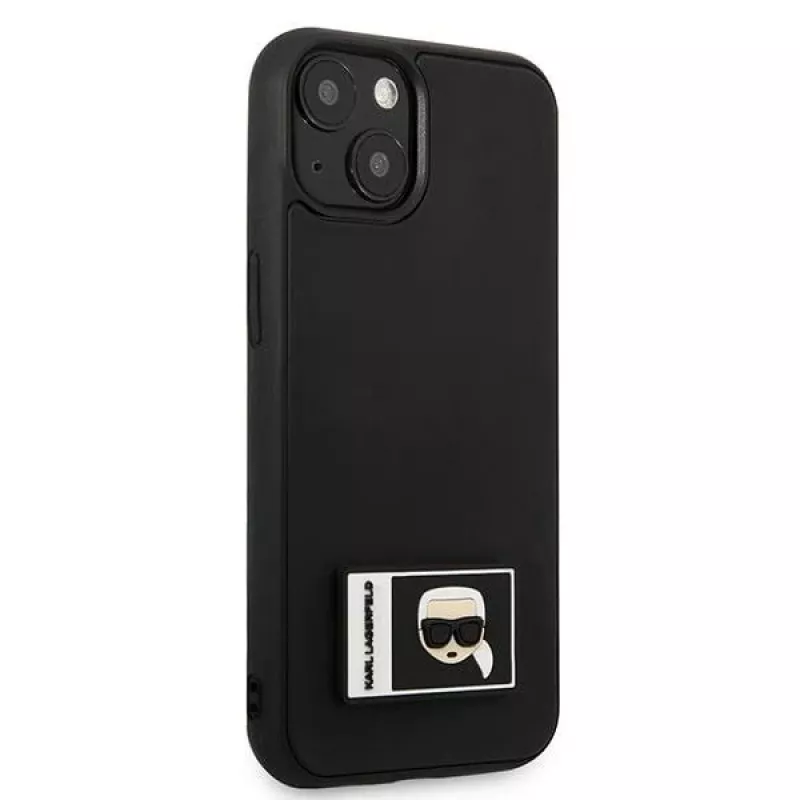 Karl Lagerfeld KLHCP13S3DKPK Ikonik Patch Hard Case für iPhone 13 mini, Schwarz