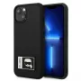 Karl Lagerfeld KLHCP13M3DKPK Ikonik Patch Hard Case für iPhone 13/14/15 6,1 inch Schwarz