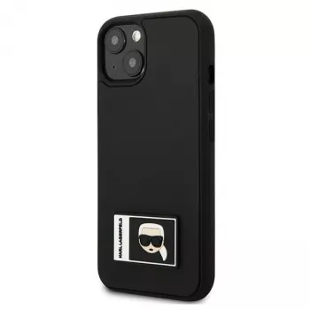 Karl Lagerfeld KLHCP13M3DKPK Ikonik Patch Hard Case für iPhone 13/14/15 6,1 inch Schwarz