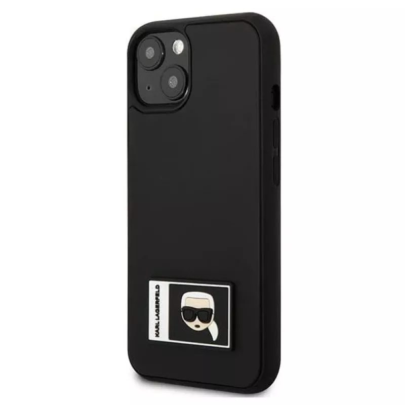 Karl Lagerfeld KLHCP13M3DKPK Ikonik Patch Hard Case für iPhone 13/14/15 6,1 inch Schwarz
