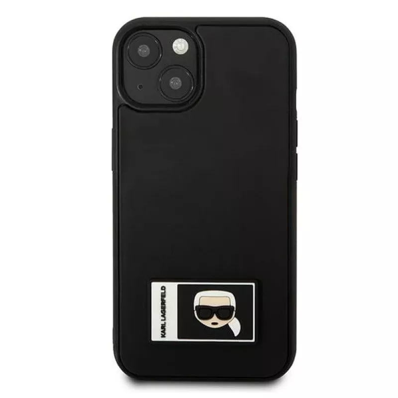 Karl Lagerfeld KLHCP13M3DKPK Ikonik Patch Hard Case für iPhone 13/14/15 6,1 inch Schwarz