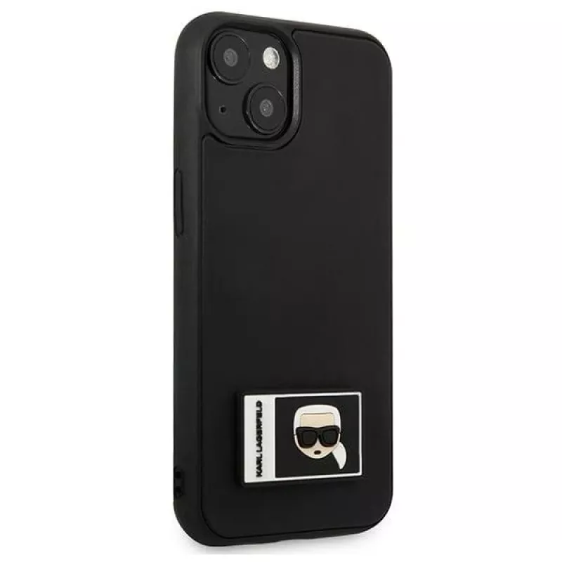 Karl Lagerfeld KLHCP13M3DKPK Ikonik Patch Hard Case für iPhone 13/14/15 6,1 inch Schwarz