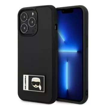 Karl Lagerfeld KLHCP13L3DKPK Ikonik Patch Hard Case für iPhone 13 Pro / 13 6,1 inch - Schwarz