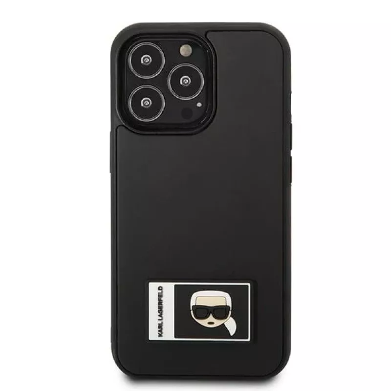 Karl Lagerfeld KLHCP13L3DKPK Ikonik Patch Hard Case für iPhone 13 Pro / 13 6,1 inch - Schwarz