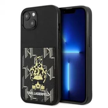 Karl Lagerfeld KF001284 Karlimals Cardslot Hard Case für iPhone 13/14/15 6,1 inch Schwarz