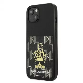 Karl Lagerfeld KF001284 Karlimals Cardslot Hard Case für iPhone 13/14/15 6,1 inch Schwarz