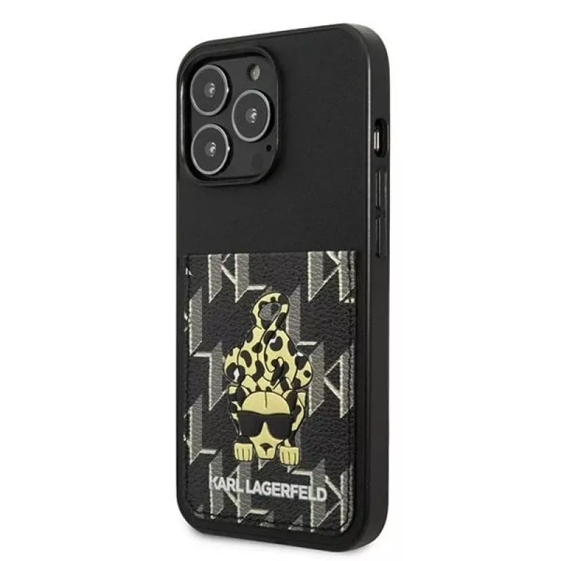 Karl Lagerfeld KLHCP13LCANCNK iPhone 13 Pro / 13 6.1 Hardcase Black Karlimals Cardslot
