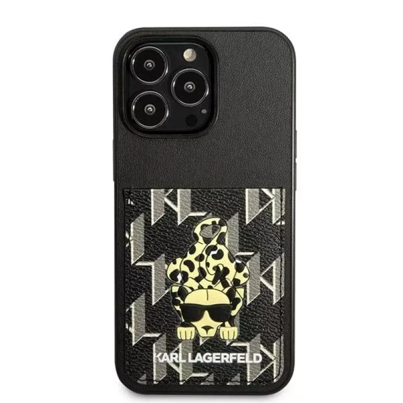 Karl Lagerfeld KLHCP13LCANCNK iPhone 13 Pro / 13 6.1 Hardcase Black Karlimals Cardslot