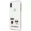 Karl Lagerfeld KLHCI65CKTR Hard Case für Apple iPhone Xs Max, Transparent, Karl & Choupette Design