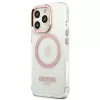 Guess Metal Outline MagSafe Hard Case für iPhone 13 Pro / 13 6,1 inch - Pink