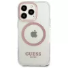 Guess Metal Outline MagSafe Hard Case für iPhone 13 Pro / 13 6,1 inch - Pink