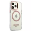 Guess Metal Outline MagSafe Hard Case für iPhone 13 Pro / 13 6,1 inch - Pink