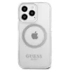 Guess GUHMP13LHTRMS Metal Outline MagSafe Hard Case für iPhone 13 Pro / iPhone 13 6,1 inch - Silber