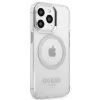 Guess GUHMP13LHTRMS Metal Outline MagSafe Hard Case für iPhone 13 Pro / iPhone 13 6,1 inch - Silber