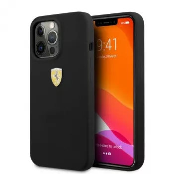 Ferrari FESSIHMP13LBK iPhone 13 Pro / 13 Silikon Hardcase MagSafe Schwarz