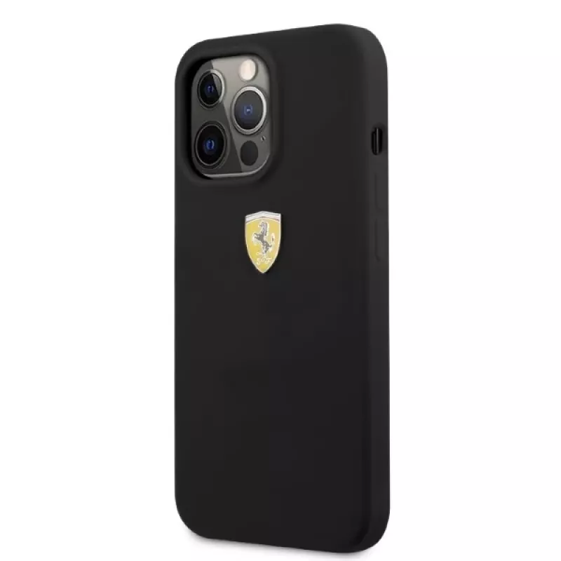 Ferrari FESSIHMP13LBK iPhone 13 Pro / 13 Silikon Hardcase MagSafe Schwarz