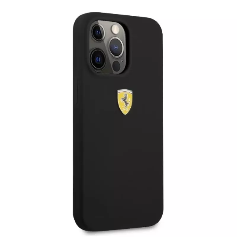 Ferrari FESSIHMP13LBK iPhone 13 Pro / 13 Silikon Hardcase MagSafe Schwarz