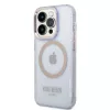 Guess Gold Outline Translucent Hard Case für Apple iPhone 14 Pro 6.1 - Lila