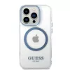 Guess Metal Outline MagSafe Hard Case für Apple iPhone 14 Pro Max 6,7 inch - Blau