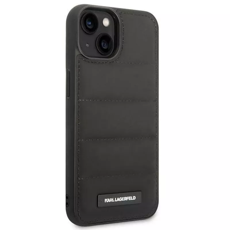 Karl Lagerfeld KF001090 Puffy Elongated Logo Hard Case für iPhone 14 Plus / 15 Plus 6,7 inch Schwarz