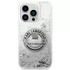 Karl Lagerfeld KLHCP14XLCRSGRS Liquid Glitter Hard Case für Apple iPhone 14 Pro Max 6,7 inch Silber