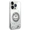 Karl Lagerfeld KLHCP14XLCRSGRS Liquid Glitter Hard Case für Apple iPhone 14 Pro Max 6,7 inch Silber