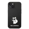 Karl Lagerfeld KLHMP14MSNCHBCK iPhone 14 Plus / 15 Plus 6,7 inch Hard Case Black Silicone Choupette MagSafe