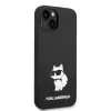 Karl Lagerfeld KLHMP14MSNCHBCK iPhone 14 Plus / 15 Plus 6,7 inch Hard Case Black Silicone Choupette MagSafe